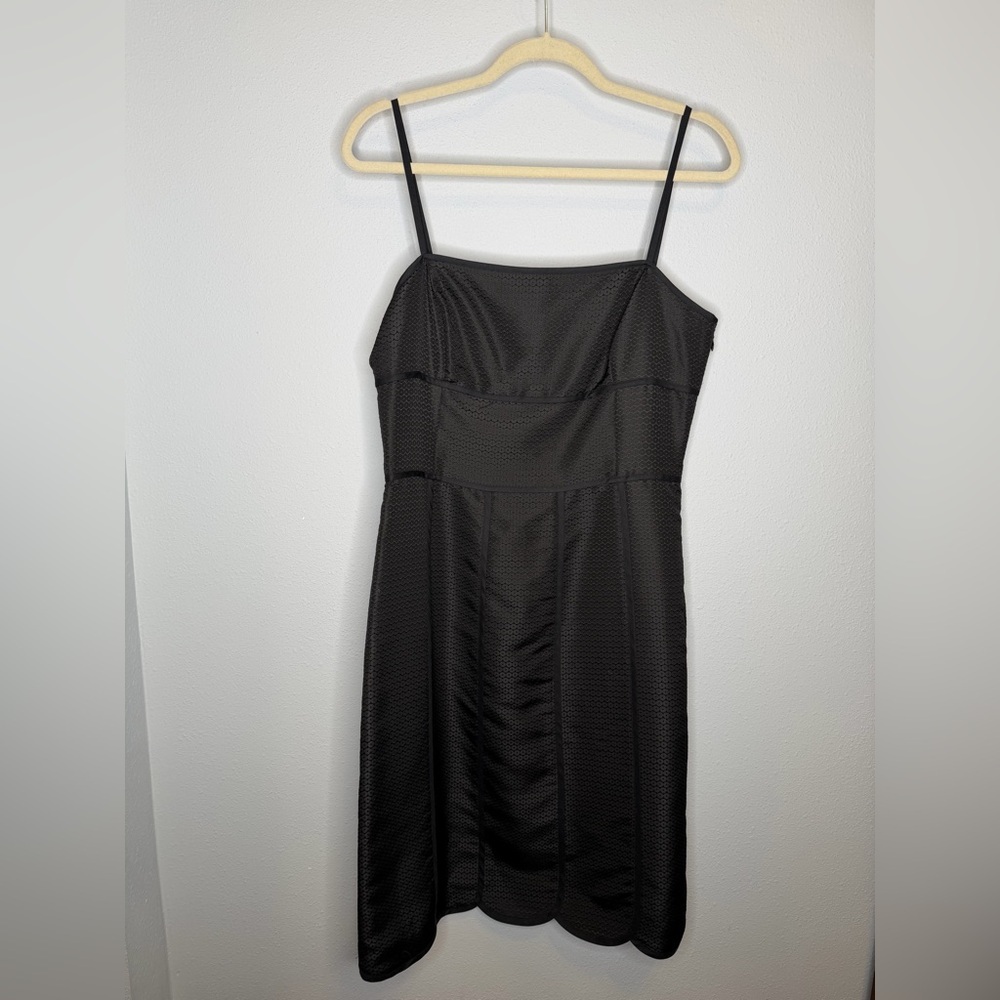 Ann Taylor Silk/Cotton Dress Size 12 new black lined dress